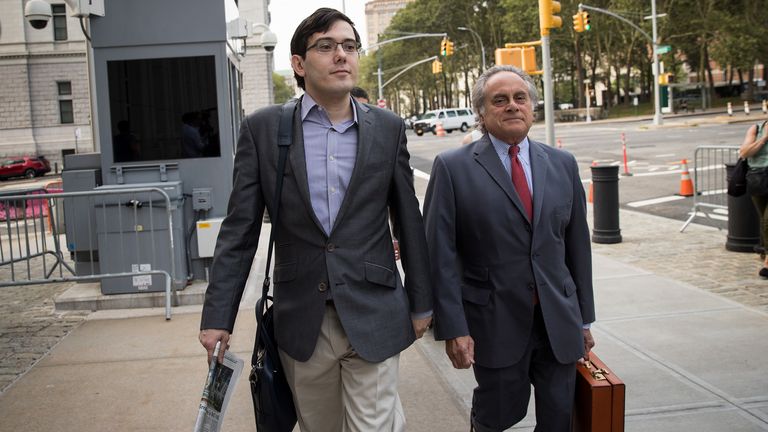 Martin Shkreli et son avocat Benjamin Brafman