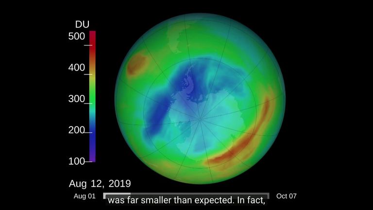 Le trou d'ozone antarctique est à son plus petit depuis le début des relevés. Photo: NASA