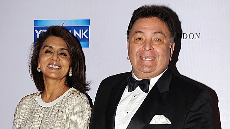 Kapoor avec sa femme Neetu Singh