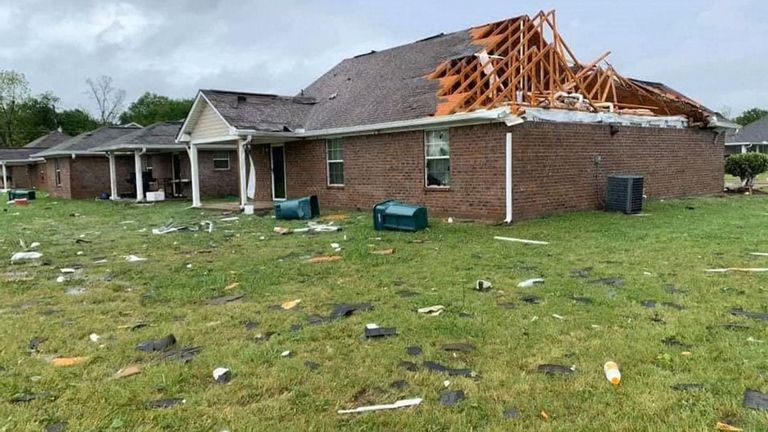 Des maisons ont été gravement endommagées en Louisiane