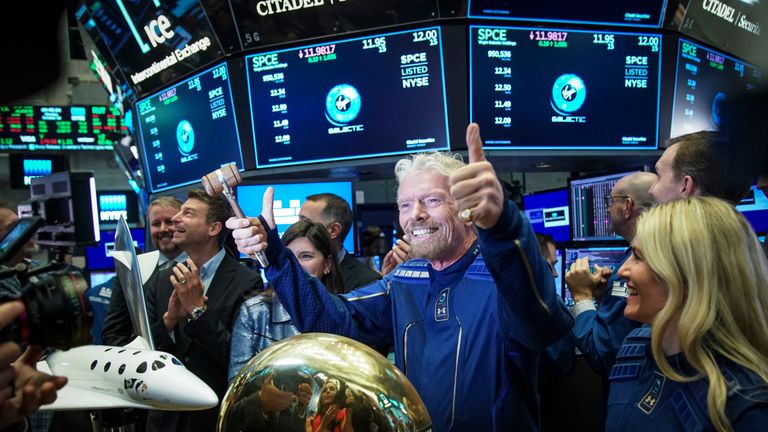 Sir Richard Branson était présent pour le lancement de l'offre d'actions