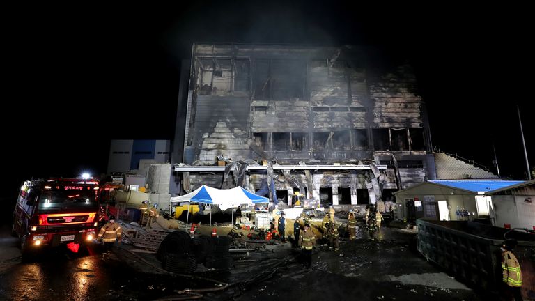 L'incendie s'est déclaré dans un entrepôt en construction en Corée du Sud