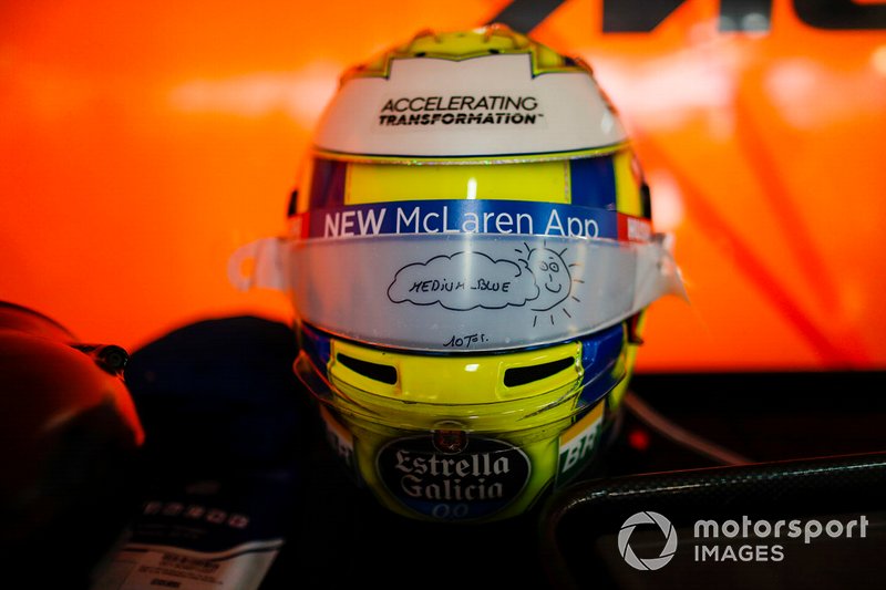Le casque de Lando Norris, McLaren