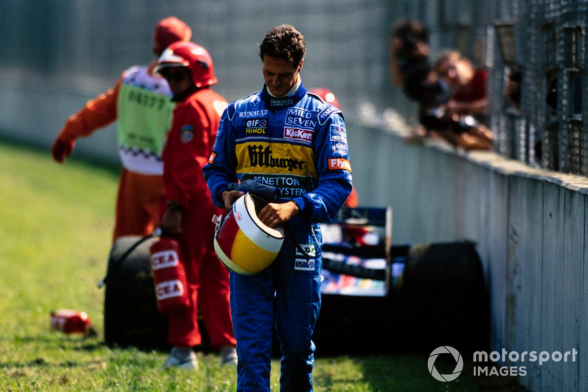 Michael Schumacher, Benetton B195 Renault retourne aux stands après sa retraite