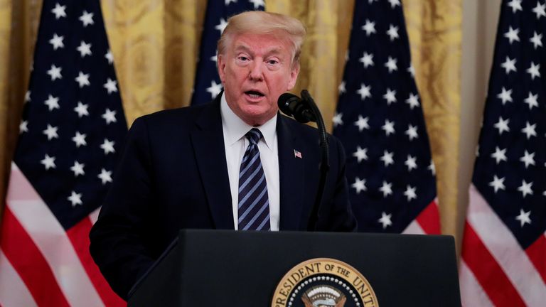 Donald Trump s'exprimait lors d'une conférence de presse à la Maison Blanche