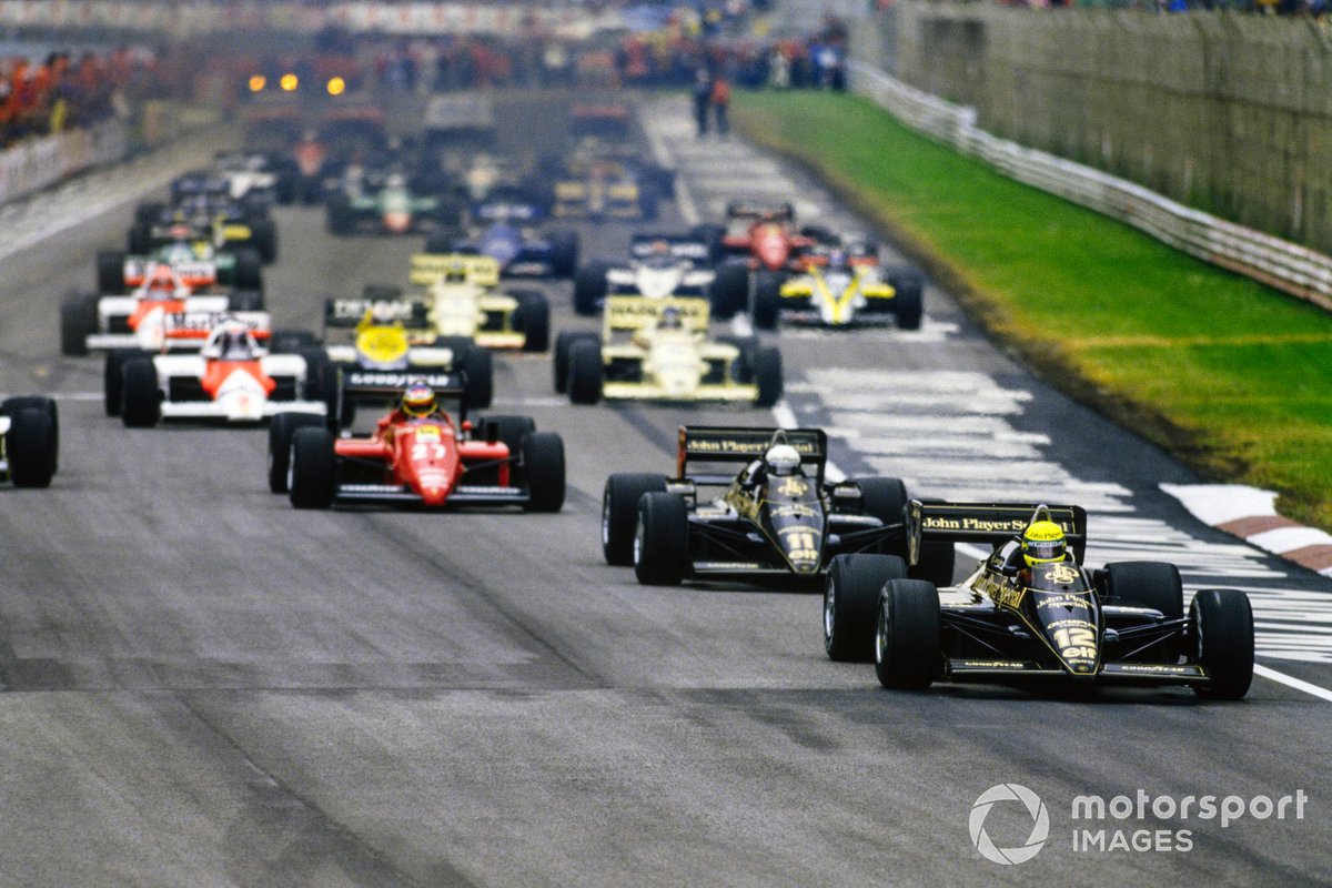 Ayrton Senna, Lotus 97T Renault en tête