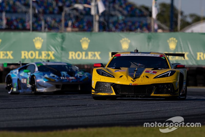 # 3 Corvette Racing Corvette C8.R: Antonio Garcia, Jordan Taylor, Nick Catsburg / # 44 GRT Magnus Racing Lamborghini Huracan GT3: John Potter, Andy Lally, Spencer Pumpelly, Marco Mapelli