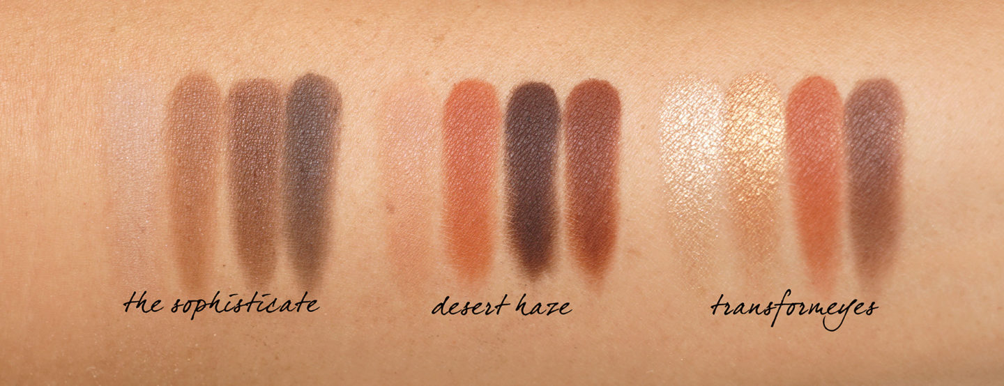 Charlotte Tilbury Eyeshadow Quads dans The Sophisticate, Desert Haze et Transformeyes