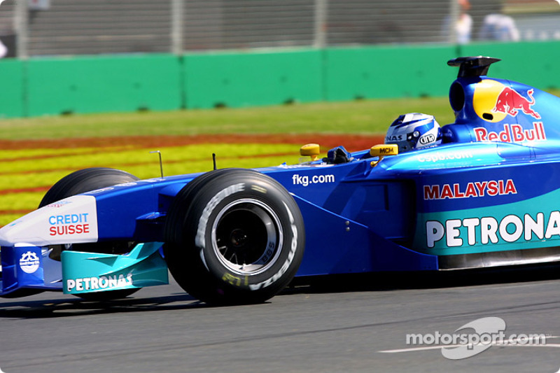Kimi Raikkonen lors de son premier GP avec Sauber au GP d'Australie 2001.