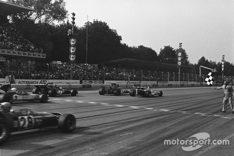 Peter Gethin, BRM P160, remporte le Grand Prix d'Italie 1971
