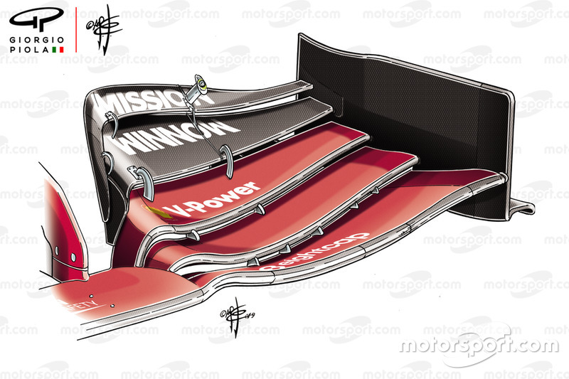 Ferrari SF90 détail aileron avant Azerbaïdjan GP