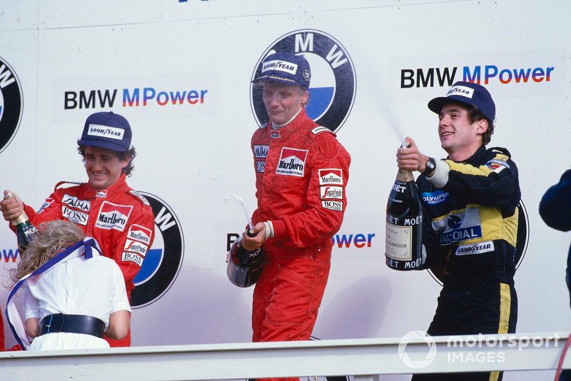 Niki Lauda, ​​McLaren, Alain Prost, McLaren, Ayrton Senna, Lotus