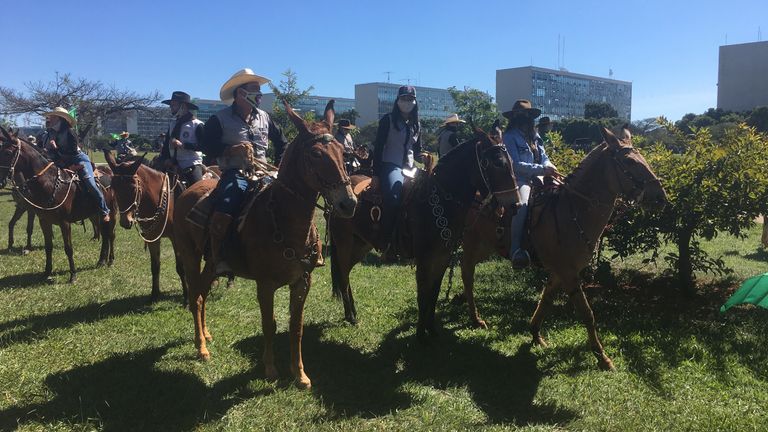 Rallye Pro-Bolsonaro aujourd'hui à Brasilia