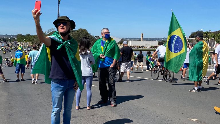 Rallye Pro-Bolsonaro aujourd'hui à Brasilia