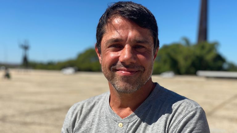 Odair lors d'un rassemblement pro-Bolsonaro aujourd'hui à Brasilia