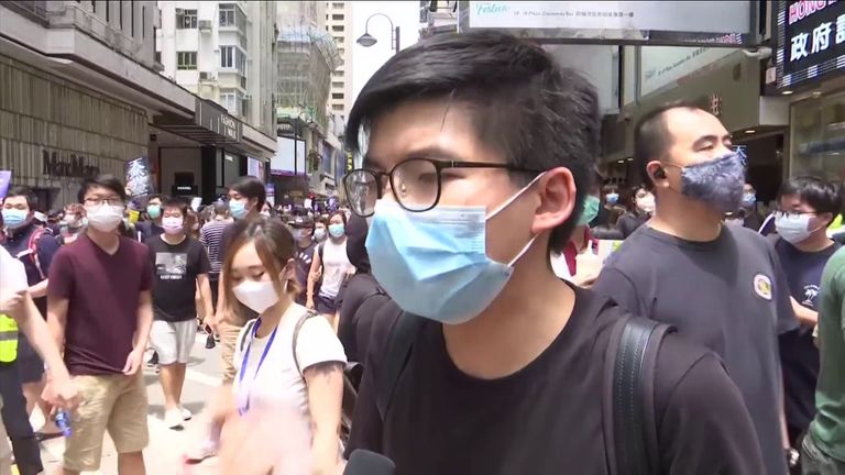 Protestation contre la Chine