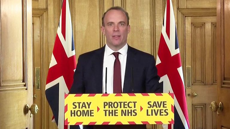 Dominic Raab donne la mise à jour quotidienne du gouvernement sur les coronavirus