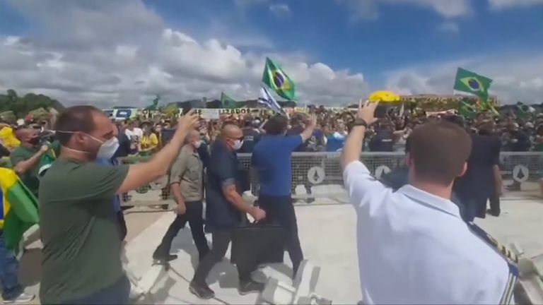 Le président de droite du Brésil, Jair Bolsonaro