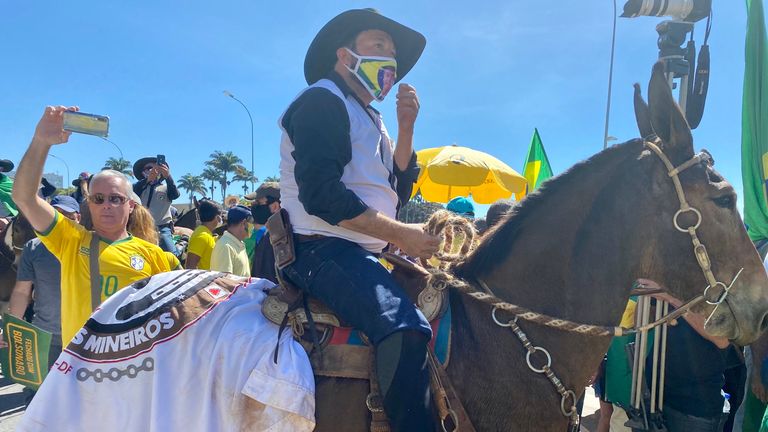 Rallye Pro-Bolsonaro aujourd'hui à Brasilia