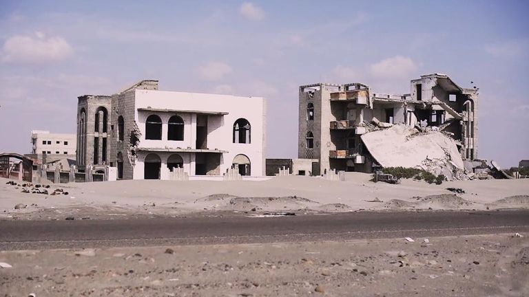 Yémen, ruines sur la route d'Aden