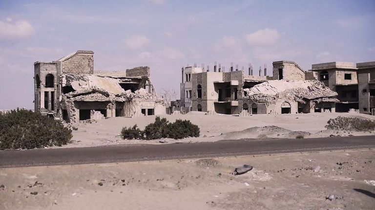 Yémen, ruines sur la route d'Aden