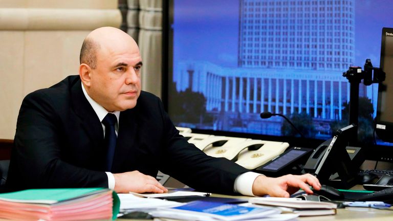 Le Premier ministre russe Mikhail Mishustin, qui a été testé positif pour COVID-19