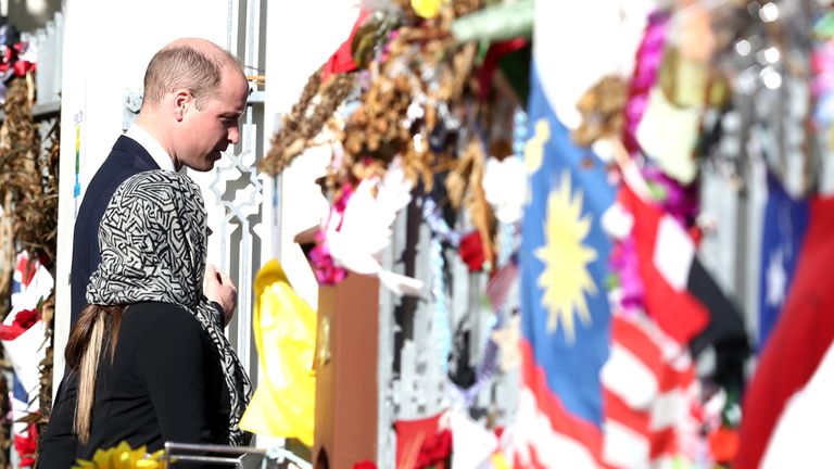 Le prince William arrive à la mosquée Al Noor à Christchurch