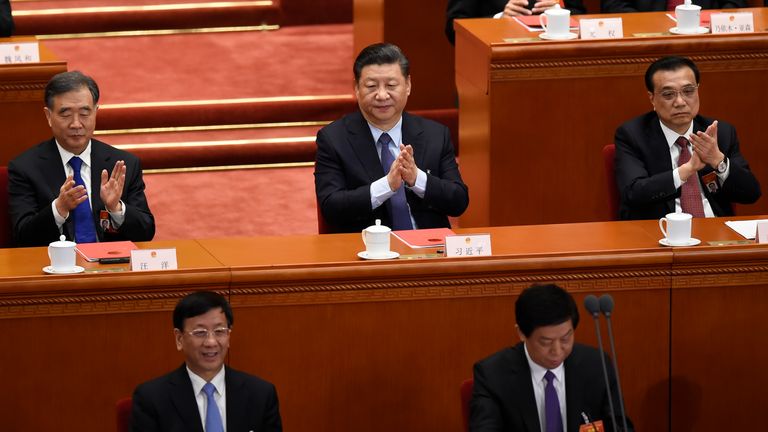 Xi Jinping lors d'une session de l'APN au début du mois
