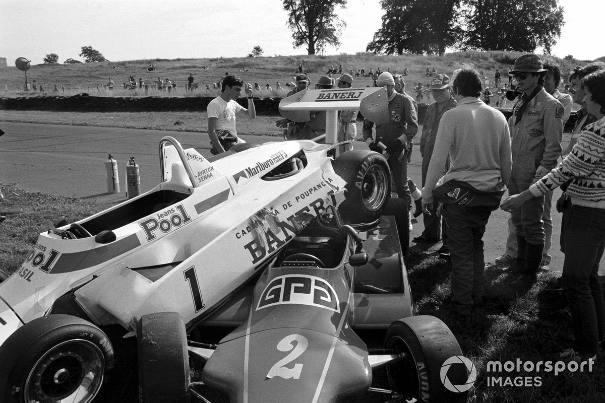 Les deux voitures Ralt F3 d'Ayrton Senna et Martin Brundle