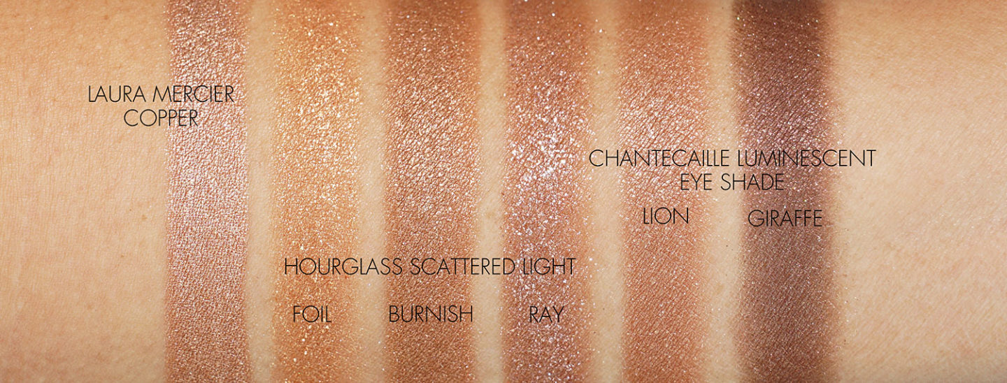 Meilleurs fards à paupières bronze cuivré Laura Mercier, Hourglass et Chantecaille