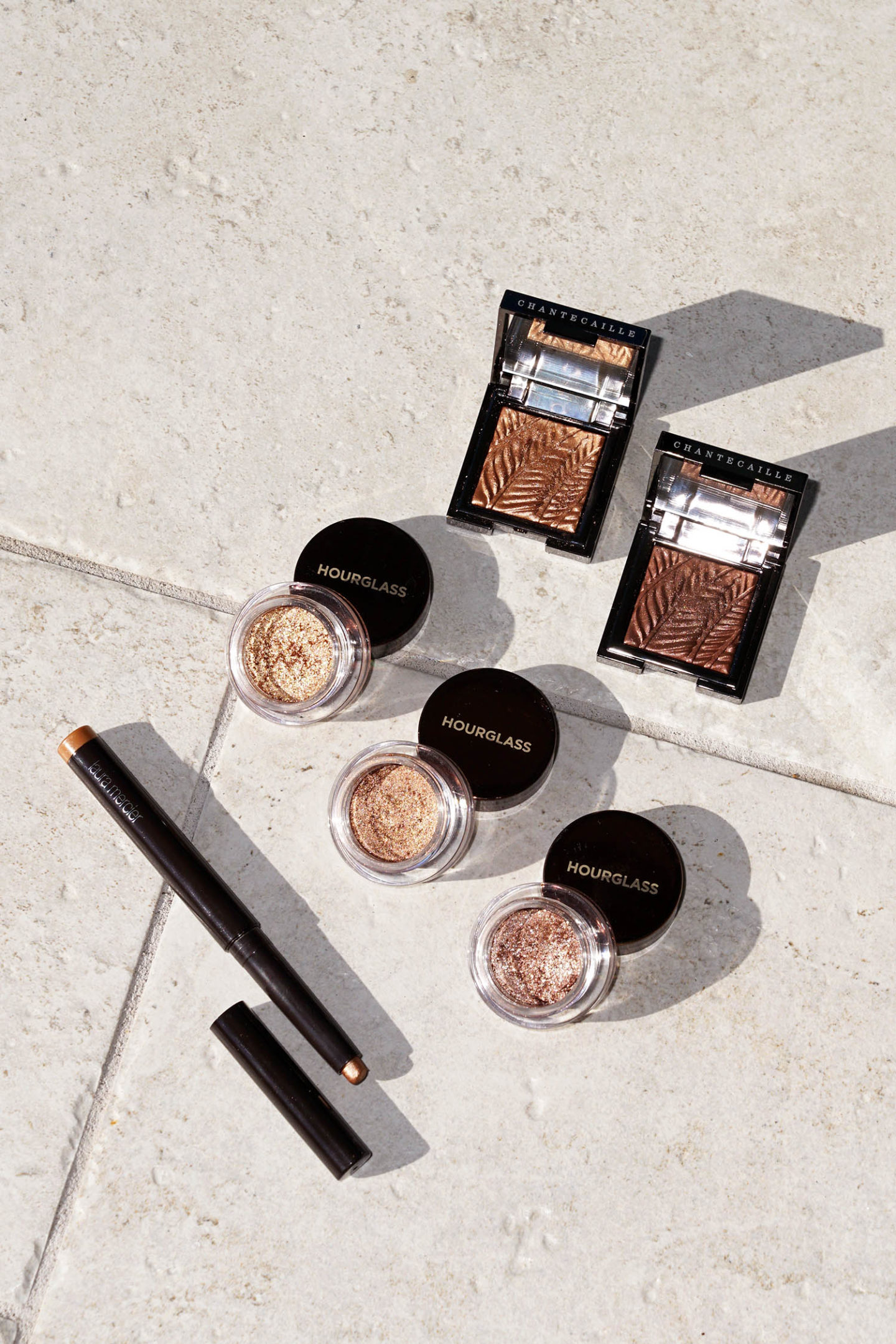 Meilleurs fards à paupières bronze et cuivre Laura Mercier, Hourglass et Chantecaille