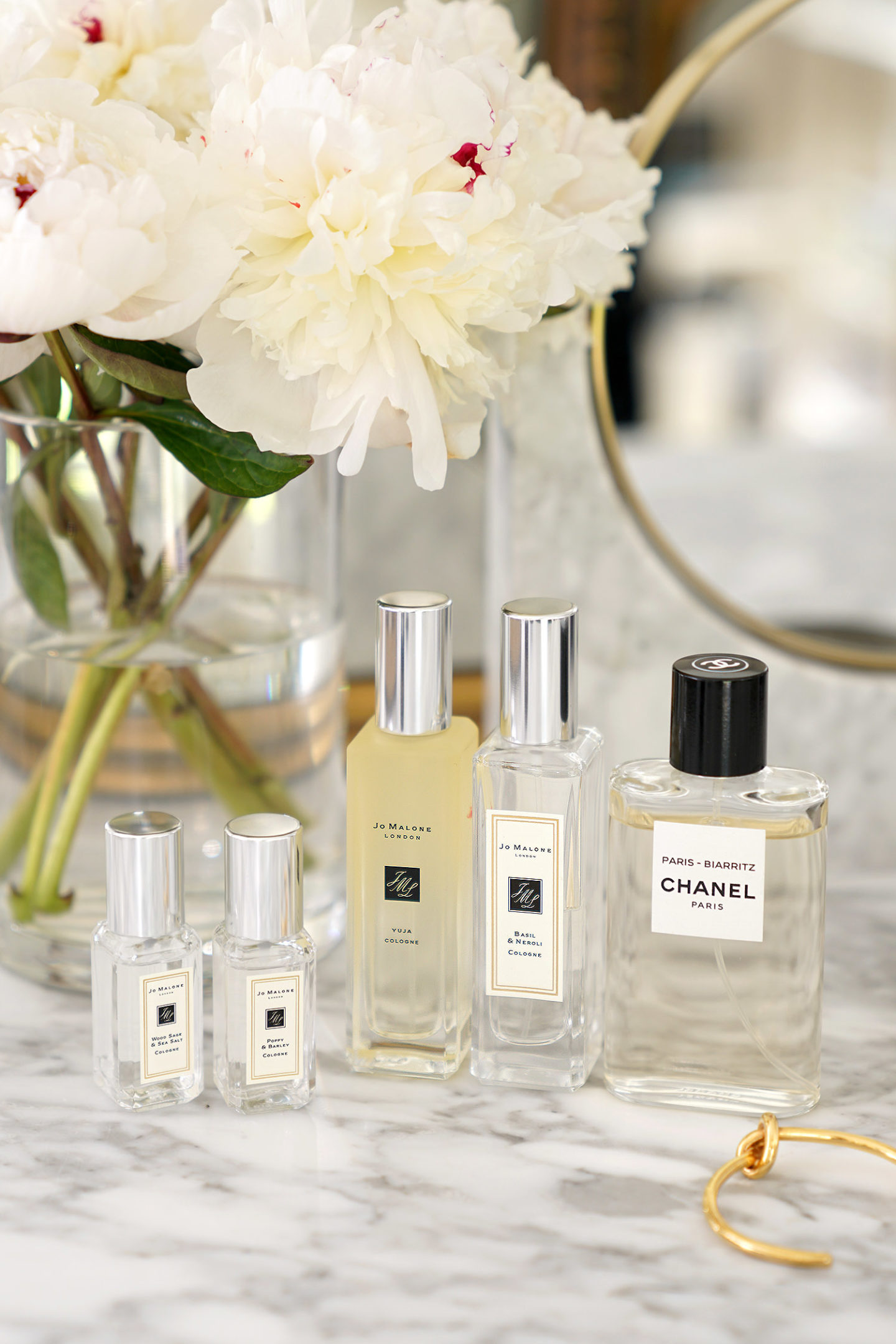 Parfums d'agrumes préférés Jo Malone Yuja, Basil Neroli, Chanel Paris-Biarritz