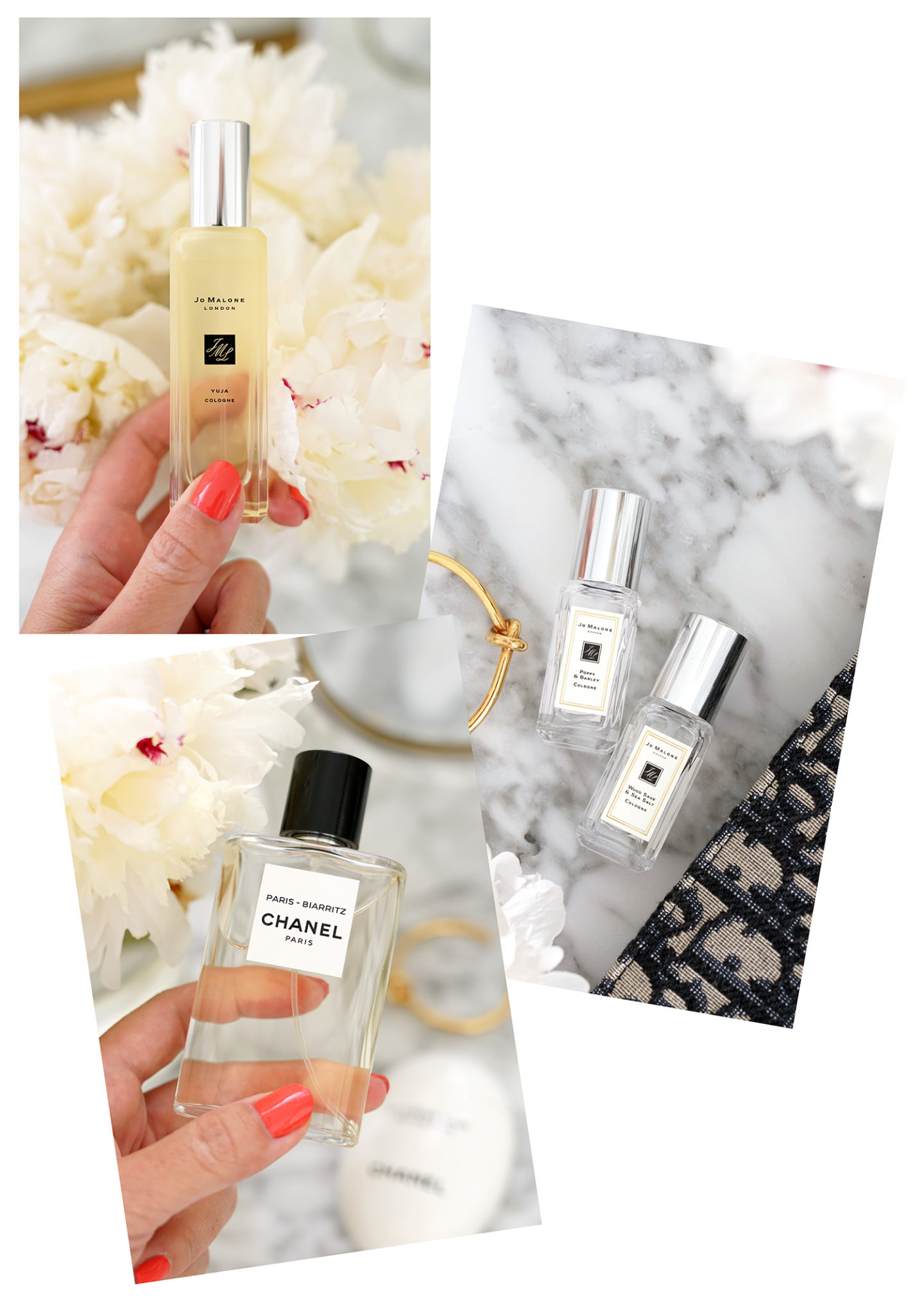 Parfums d'agrumes préférés Jo Malone Yuja, Basil Neroli, Chanel Paris-Biarritz