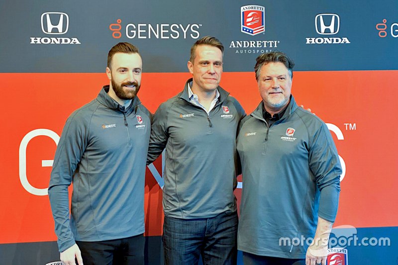 James Hinchcliffe, Keith Pearce de Genesys, Michael Andretti