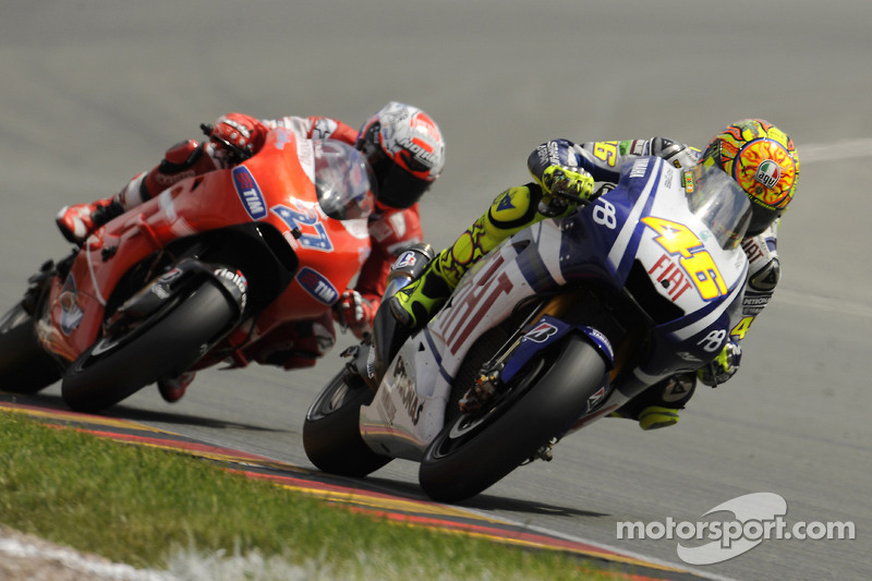 Valentino Rossi, Fiat Yamaha Team et Casey Stoner, Ducati Marlboro Team