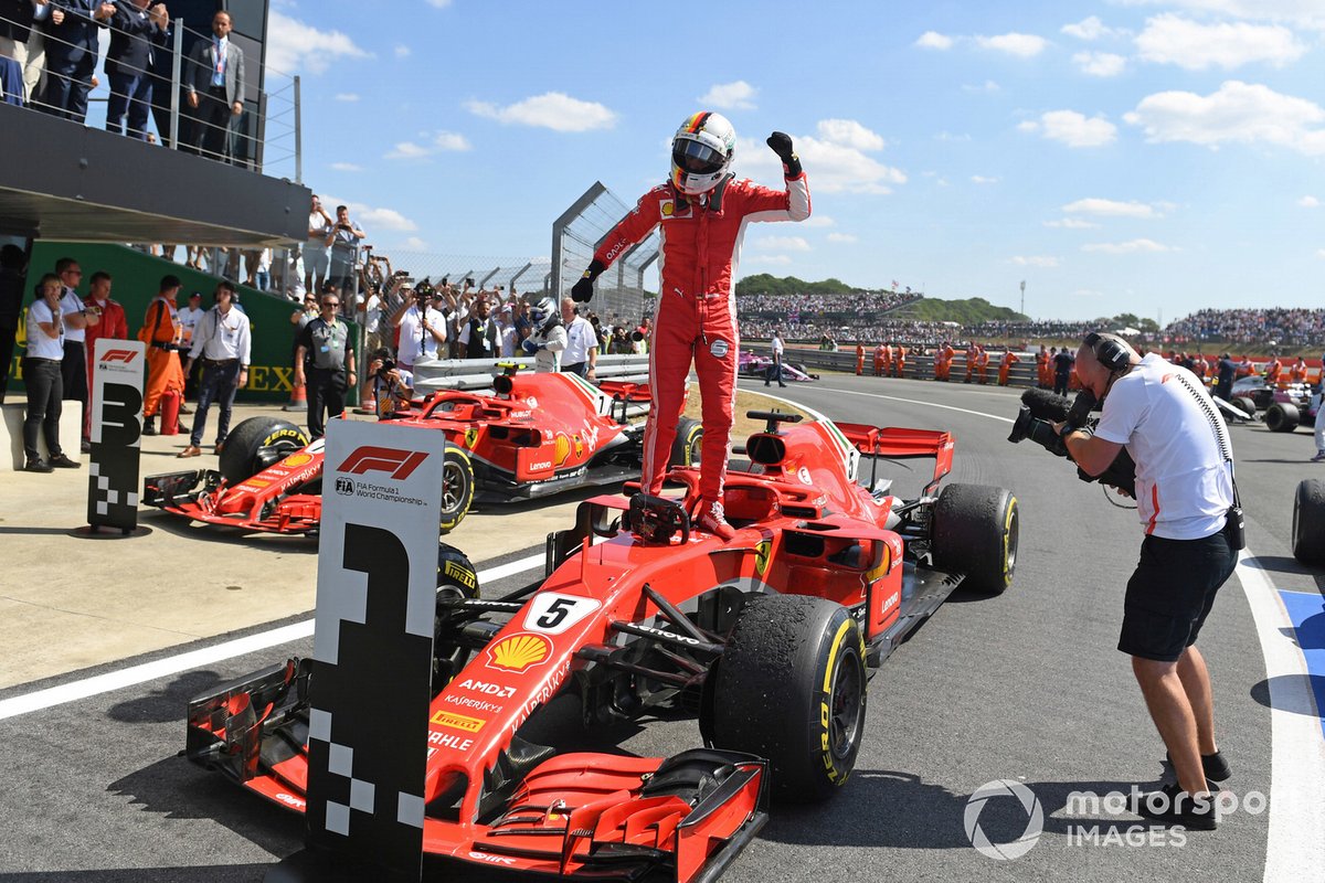 Sebastian Vettel, Ferrari fête sa victoire