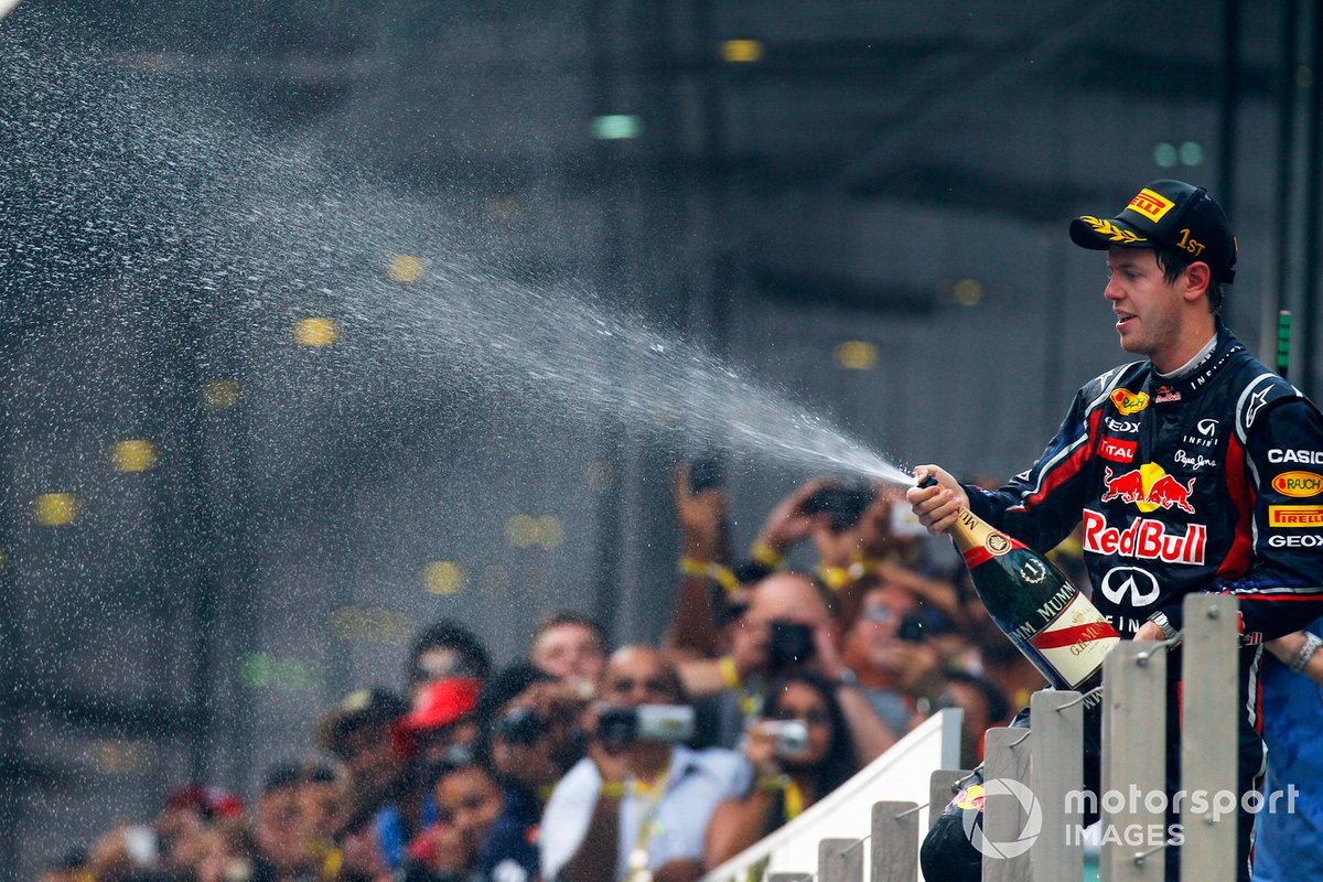 Sebastian Vettel, Red Bull Racing fête sa victoire