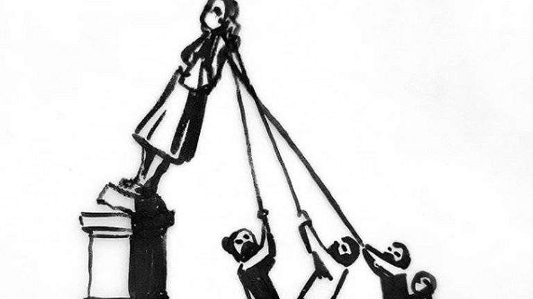 Banksy a partagé le croquis sur son Instagram. Photo: Banksy