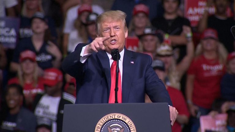 Trump s'adresse au rassemblement de Tulsa