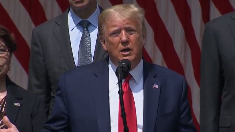 Le président prononce une allocution de la Maison Blanche