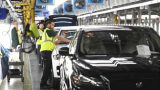 Ligne d'assemblage de voitures Jaguar Land Rover