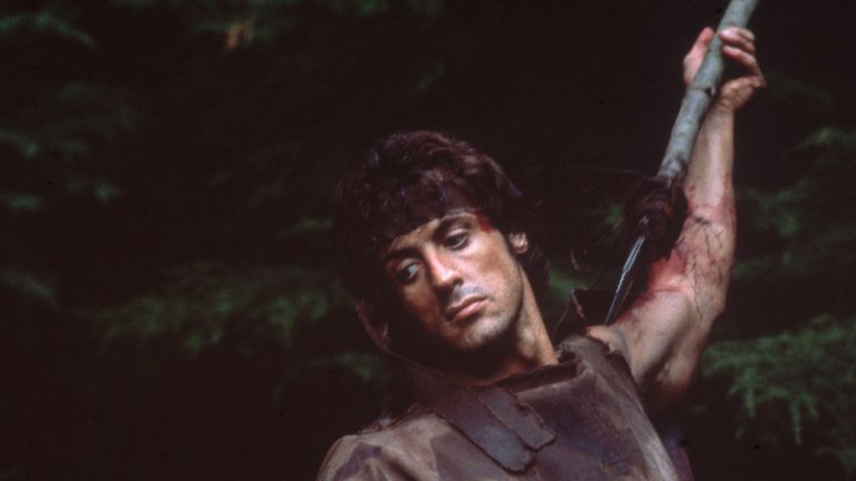Stallone comme Rambo vers 1980
