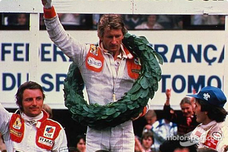 Gagnant Jean-Pierre Jabouille avec René Arnoux et Gilles Villeneuve