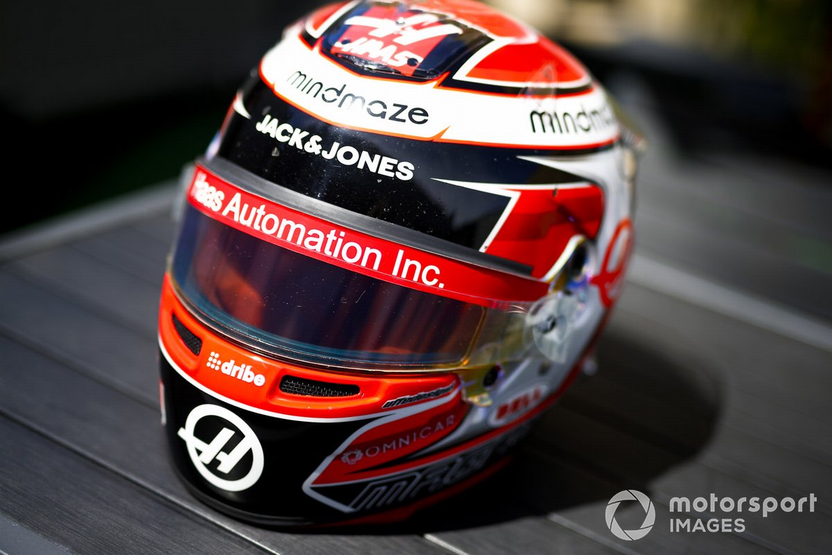 Casque de Kevin Magnussen, Haas F1 