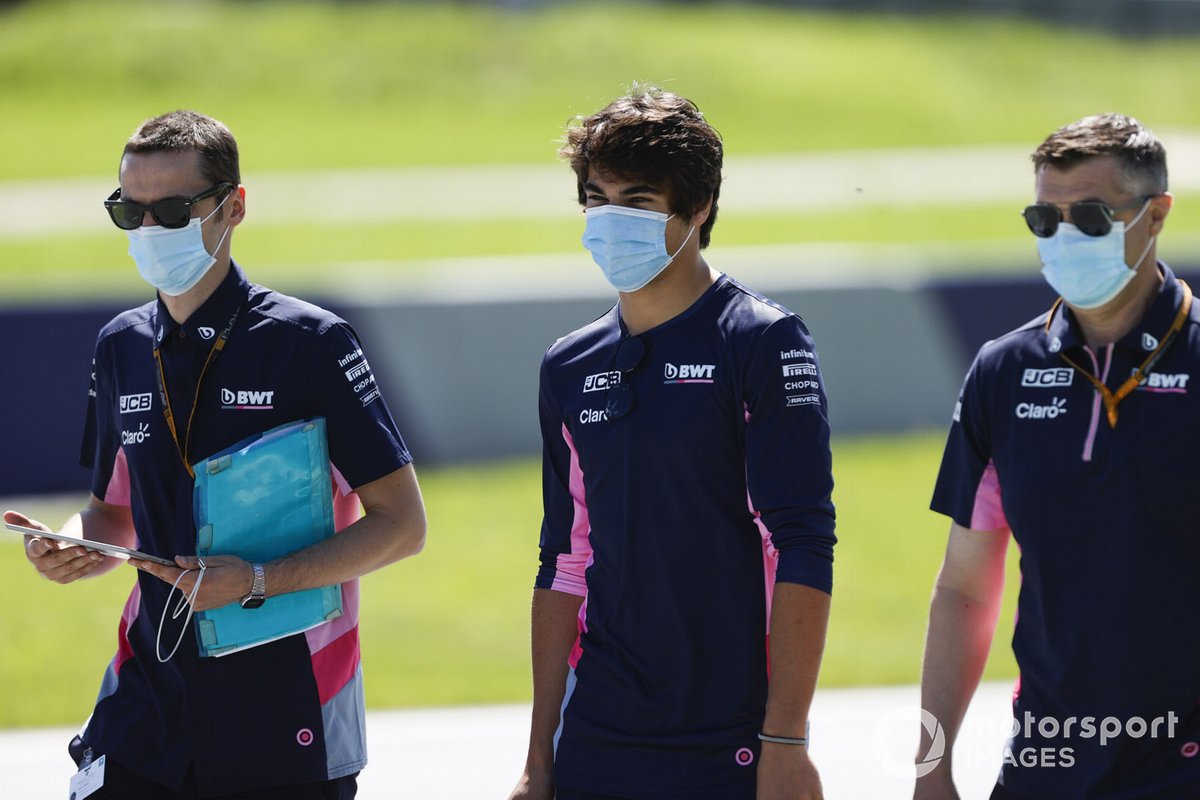 Lance Stroll, Racing Point parcourt la piste