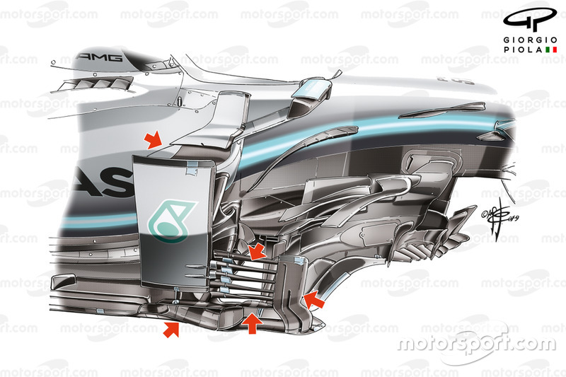 Mercedes AMG F1 W10, péniche GP du Japon