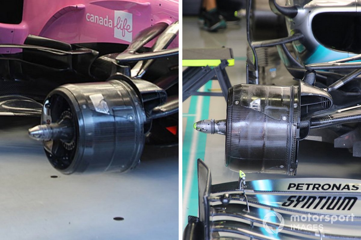 Comparaison des freins Racing Point RP20 et Mercedes W10 
