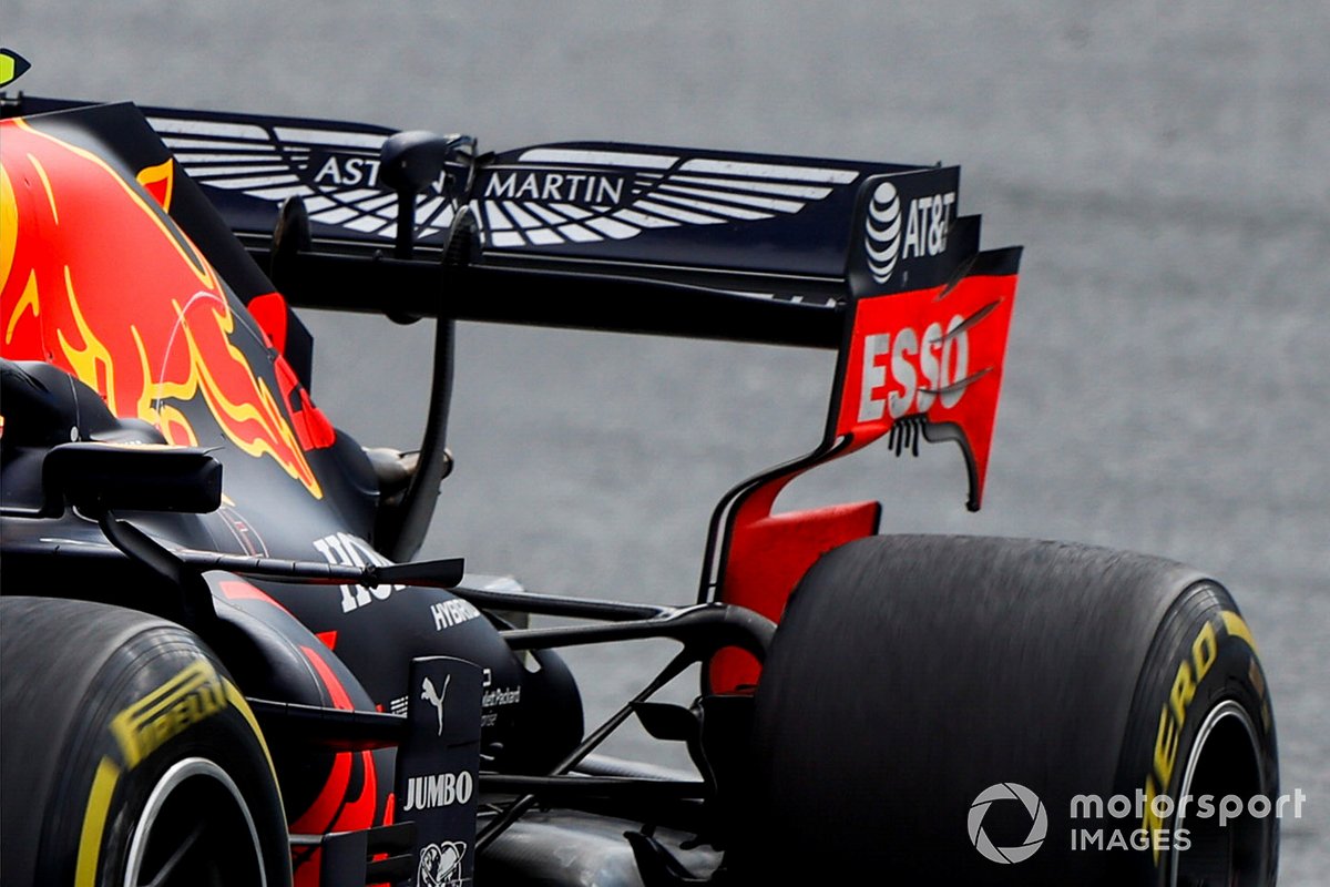 Détail de l'aileron arrière du Red Bull RB16