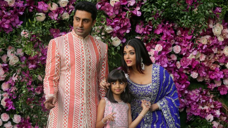 Abhishek Bachchan, sa femme Aishwarya Rai Bachchan et leur fille Aaradhya