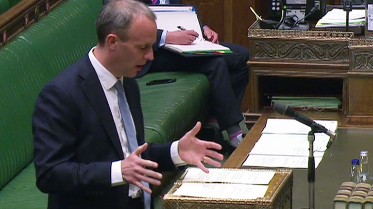 Ministre des Affaires étrangères Dominic Raab MP